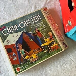 1972 Vintage Mattel Barbie Camp-Out Tent with Accessories and Box